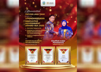 Jawa Timur Kembali Dinobatkan Sebagai Provinsi Terinovatif dan Raih Tiga Penghargaan di IGA 2025