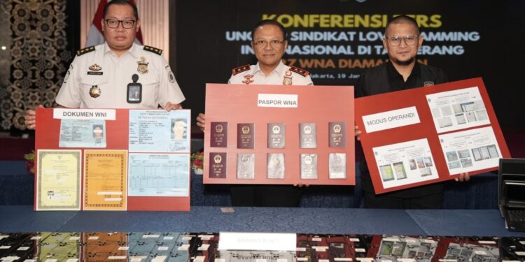 Imigrasi Bongkar Sindikat Love Scamming Internasional di Tangerang, 27 WNA Diamankan