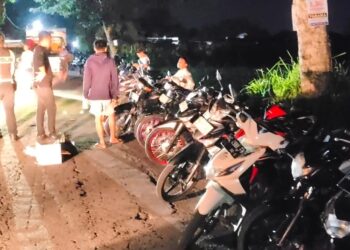 Razia Balap Liar, 75 Motor dan 123 Remaja Diamankan