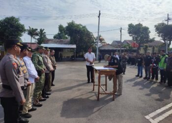 Jaga Stabilitas Wilayah, Polres Kediri Gelar Apel Besar Sabuk Kamtibmas Bersama Ormas