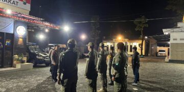 Antisipasi Gangguan Kamtibmas, Satpol PP Kabupaten Kediri dan Polsek Ngasem Gelar Patroli Gabungan