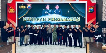 Jelang Pengesahan Anggota Baru di Bulan Suro, Polres Kediri Kota Gelar Deklarasi Damai Perguruan Silat