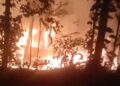 Gudang Rongsok di Blabak Kediri Terbakar akibat Sisa Pembakaran Plastik