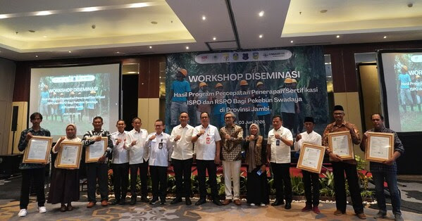 Pertama di Indonesia: 2.266 Petani Swadaya Jambi Raih Sertifikasi Ganda RSPO dan ISPO
