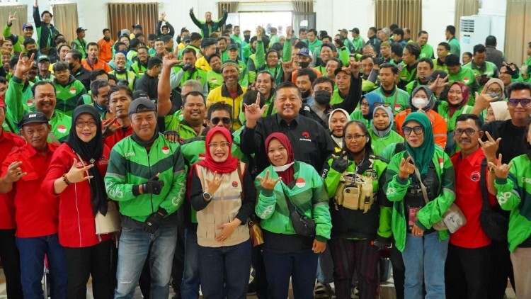 DPC PDIP Kabupaten Kediri Janji Kawal Aspirasi Pengemudi Ojol hingga Pemerintah Pusat