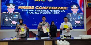 Polres Kediri Kota Ringkus 21 Pengedar Narkoba, Sita Lebih dari 640 Gram Sabu dan 140 Ribu Pil Okerbaya