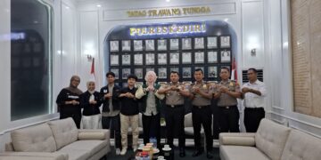 Audiensi dengan Kapolres Baru, PC SEMMI Kediri Raya Soroti Karakter Pesantren dan Budaya